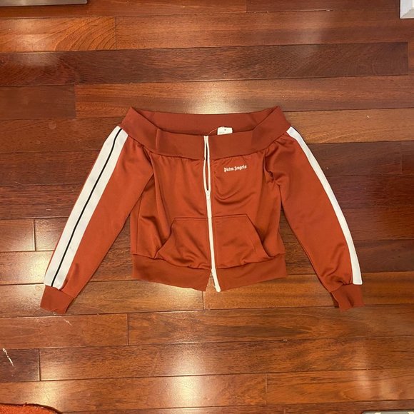 Palm Angels Off-shoulder full-zip sweatshirt - Picture 4 of 9